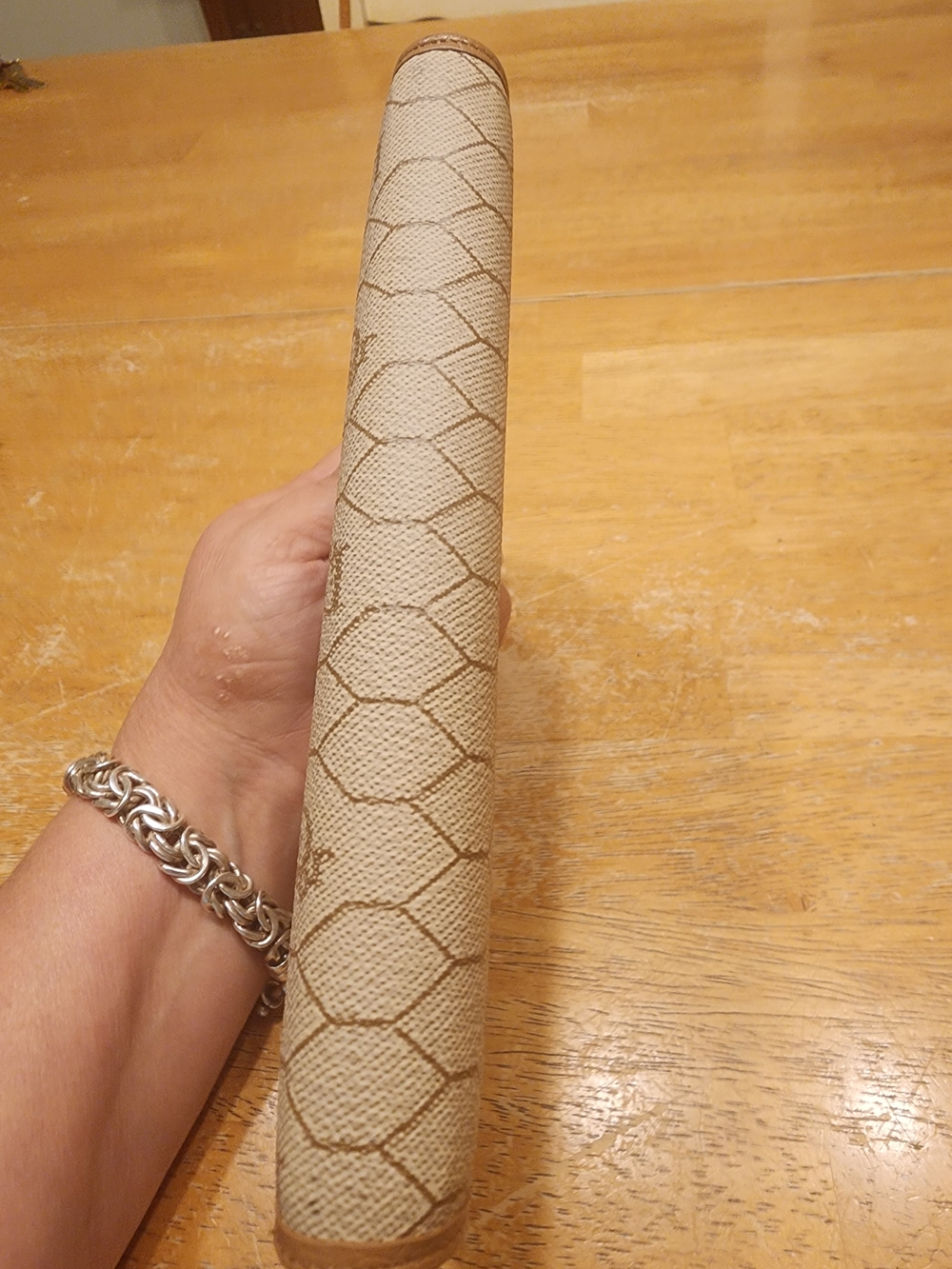 vintage Christian Dior brown honeycomb pattern planner or agenda cover - Picture 9 of 16